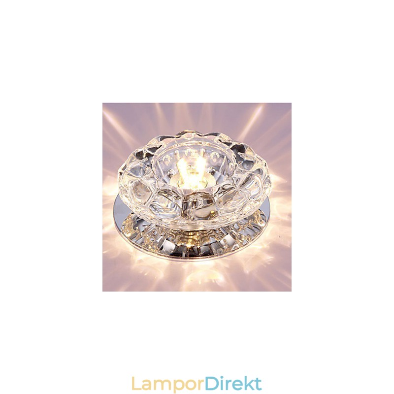 Kristall Taklampa Spotlight Smd 3W Creative Lamp Absorbera Kupolljus
