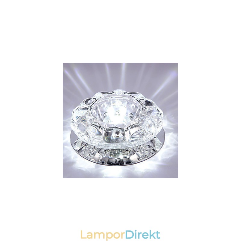 Kristall Taklampa Spotlight Smd 3W Creative Lamp Absorbera Kupolljus
