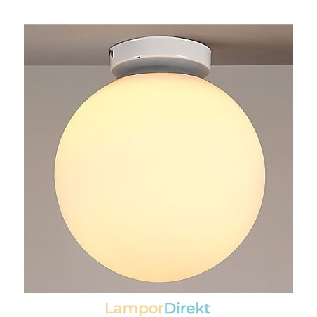 Kontrakterad Och Modern Vit Bollglaskupolljus