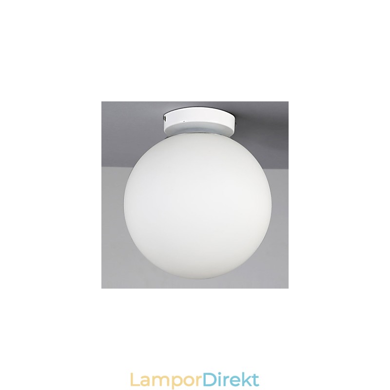 Kontrakterad Och Modern Vit Bollglaskupolljus