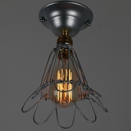 Country Style Mini Lampa 1 Ljus Målning Bearbetning Silver