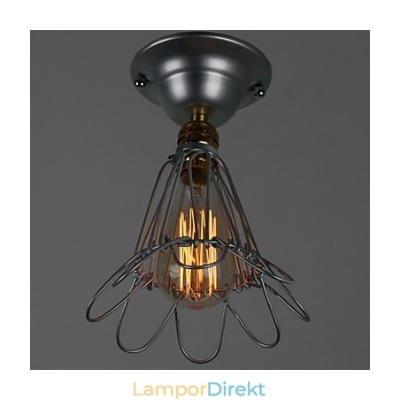 Country Style Mini Lampa 1 Ljus Målning Bearbetning Silver Country Style Mini Lampa 1 Ljus Målning Bearbetning Silver
