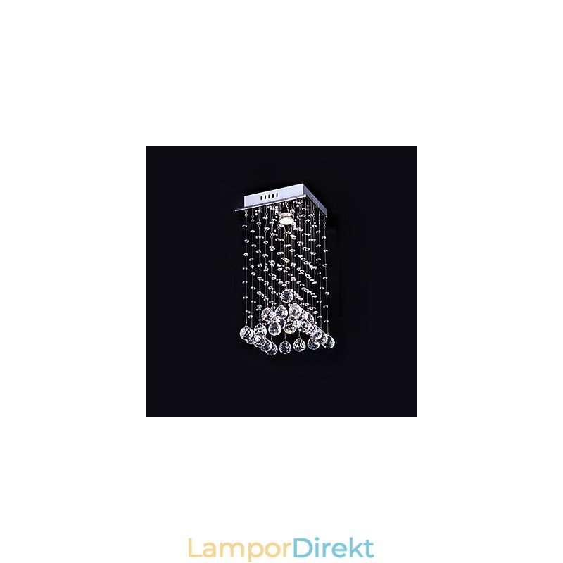 Modern Och Modern Kristall Galvaniserad Metallkrona Flush Mount