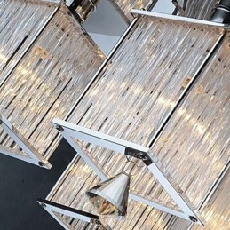 Modern Och Modern Kristallkrom Metall Infälld Montering