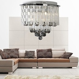 Crystal Semi Flush Mount Med 8 Lampor