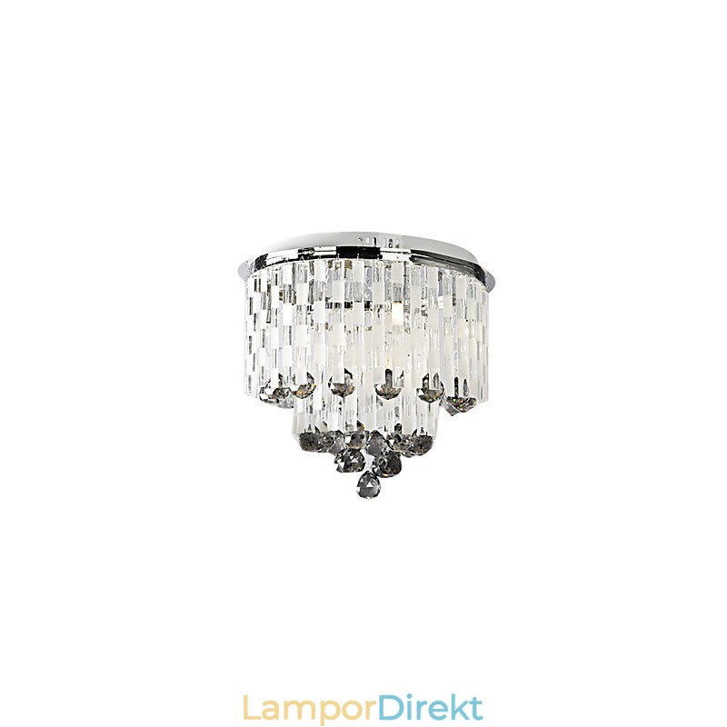 Crystal Semi Flush Mount Med 8 Lampor