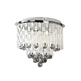 Crystal Semi Flush Mount Med 8 Lampor