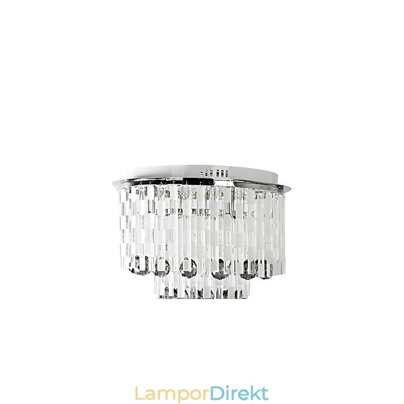 Crystal Semi Flush Mount Med 8 Lampor