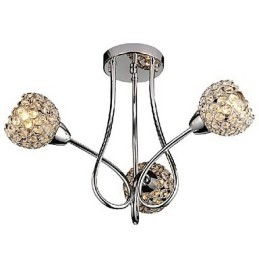 Modern Shining 3 Light Flush Mount I Kristalldesign