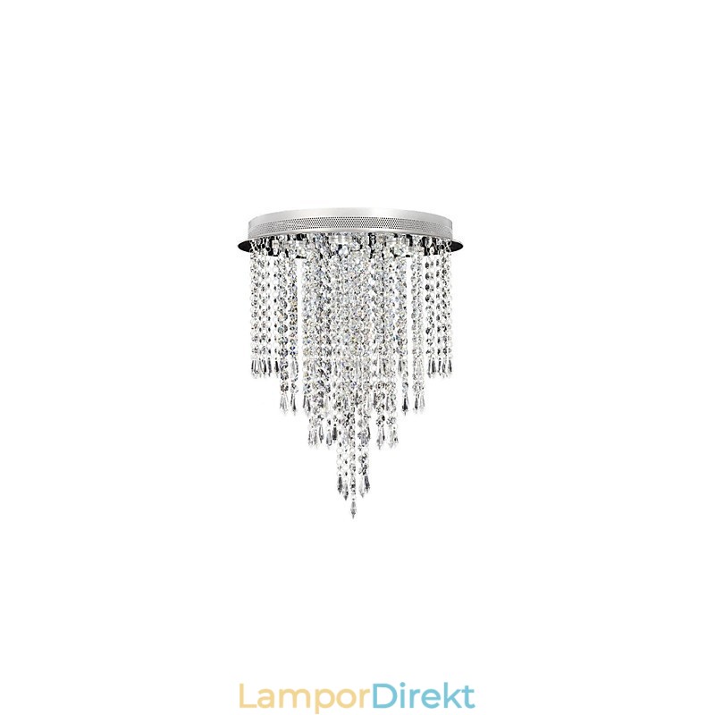 Modern Samtida Kristall Krom Kristall Flush Mount Kids