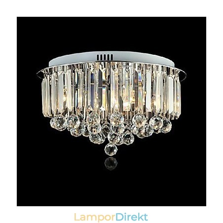 Modern Och Modern Traditionell Klassisk Kristallmålning Metall Flush Mount Light Modern Och Modern Traditionell Klassisk Kristallmålning Metall Flush Mount Light