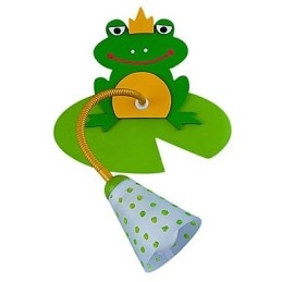 Contemporary Wood Children Vägglampa Med 1 Lampa I Frog Design