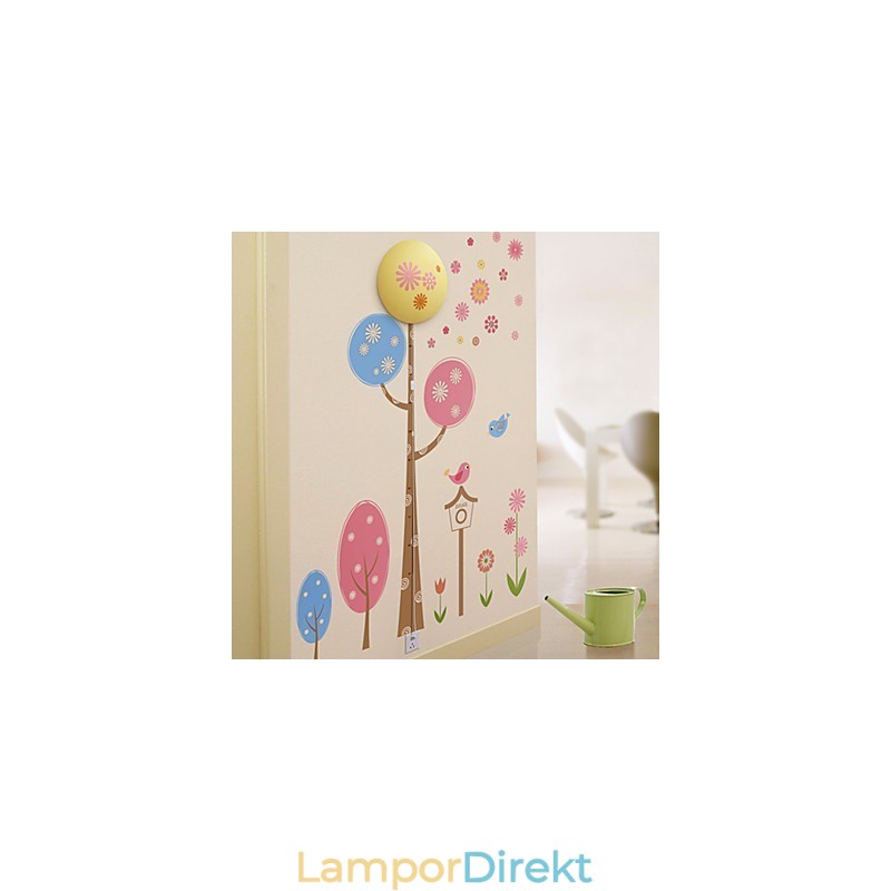 Creative 3D Tapeter Vägglampa Modern Nattlampa Kan Ta Bort Väggklistermärken Ljus
