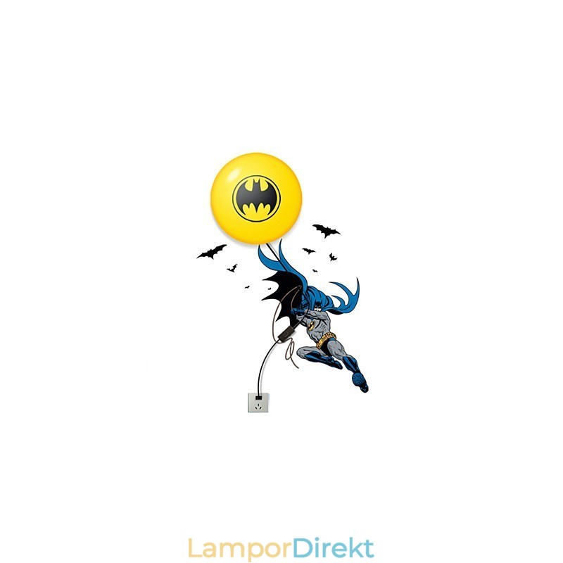 Kreativt Mode Batman Tapet Diy Wall Stick Liten Nattlampa Vägglampa Lights