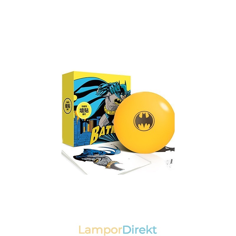 Kreativt Mode Batman Tapet Diy Wall Stick Liten Nattlampa Vägglampa Lights