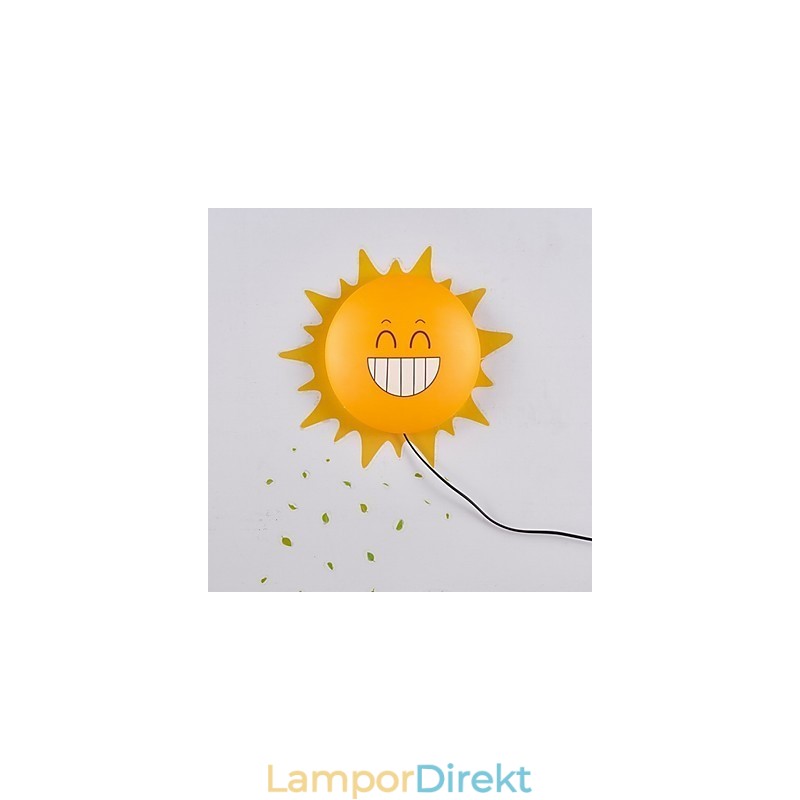 Tapet Vägglampor Blommansikte Diy Roligt Atmosfär Nattljus Barn Sänglampa Dekoration Sun