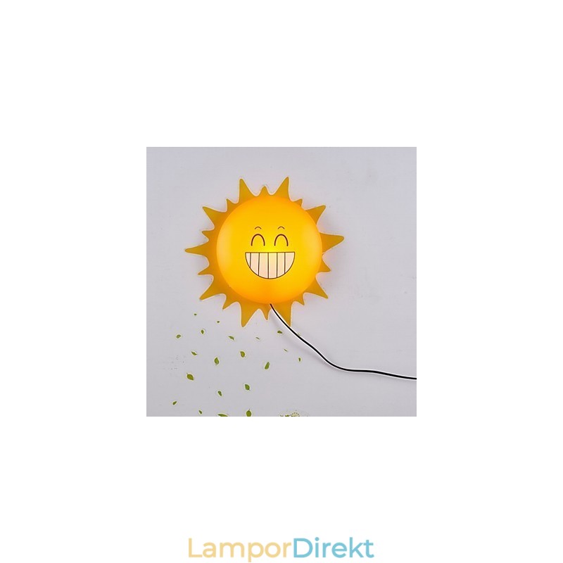 Tapet Vägglampor Blommansikte Diy Roligt Atmosfär Nattljus Barn Sänglampa Dekoration Sun