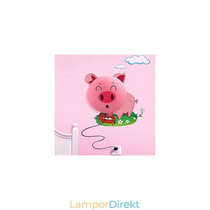 Tapet Vägglampor Blommansikte Diy Kul Atmosfär Nattlampa Barn Sänglampa Dekoration Rosa Gris
