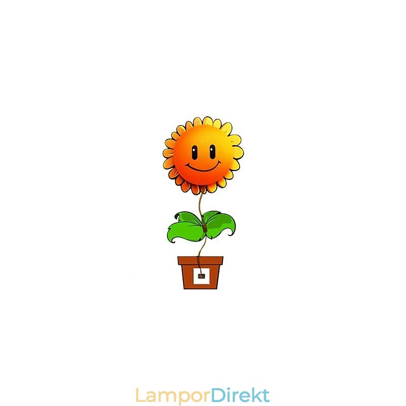 Diy Tapet Vägglampor Blomma Ansikte Kul Atmosfär Nattlampa Barn Sänglampa Dekoration