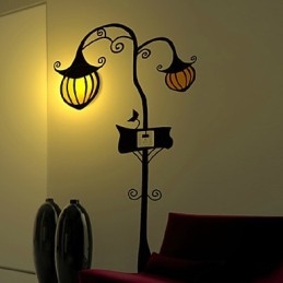 Pumpa Hög Temperaturbeständig Plast Ljus Och Kreativ 3D Tapeter Vägglampa