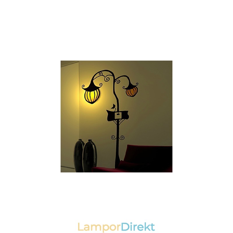 Pumpa Hög Temperaturbeständig Plast Ljus Och Kreativ 3D Tapeter Vägglampa