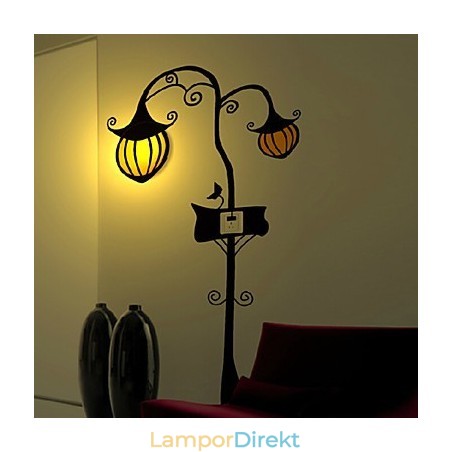Pumpa Hög Temperaturbeständig Plast Ljus Och Kreativ 3D Tapeter Vägglampa Pumpa Hög Temperaturbeständig Plast Ljus Och Kreativ 3D Tapeter Vägglampa