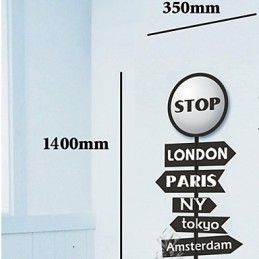 Stop Letter Högtemperaturbeständig Plastlampa Och Kreativ 3D-Vägglampa