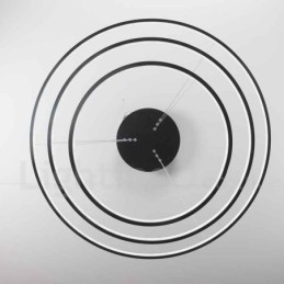 Dimbar Taklampa Med Fjärrkontroll Modern Design Tre Ringar