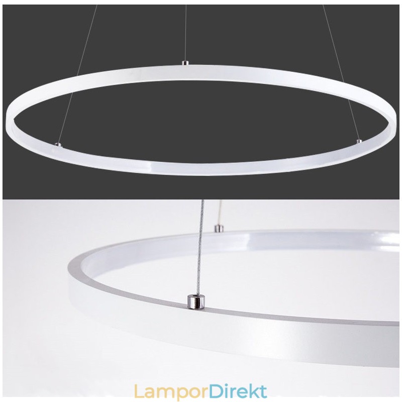 Dimbar Taklampa Med Fjärrkontroll Modern Design Tre Ringar