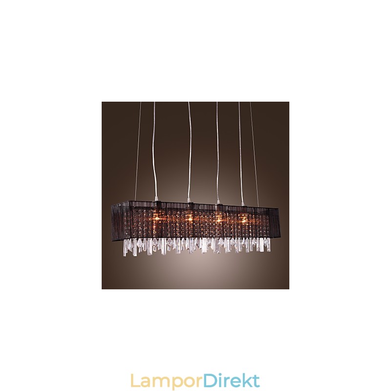 Modern Contemporary Island Crystal Other Metal Pendellampa