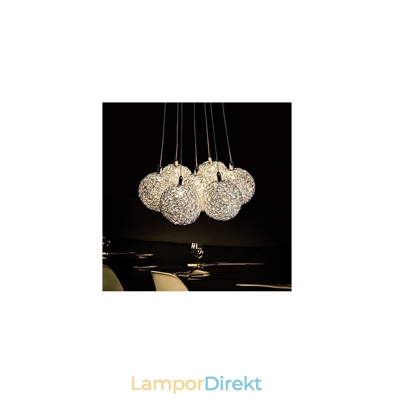 Pendellampa Modern 7 Light Heminredning Dekorativ Aluminium Pendellampa