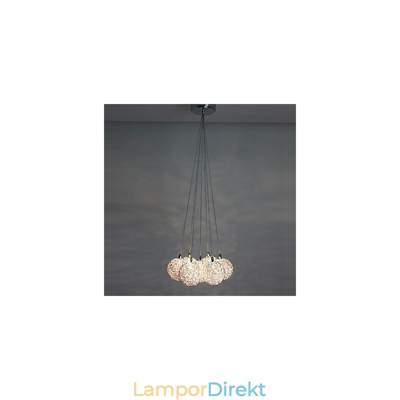 Pendellampa Modern 7 Light Heminredning Dekorativ Aluminium Pendellampa