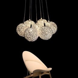 Pendellampa Modern 7 Light Heminredning Dekorativ Aluminium Pendellampa