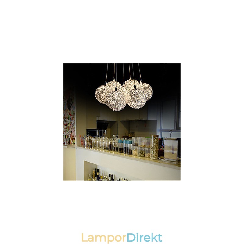 Pendellampa Modern 7 Light Heminredning Dekorativ Aluminium Pendellampa