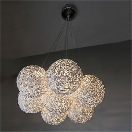 Pendellampa Modern 7 Light Heminredning Dekorativ Aluminium Pendellampa