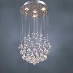 Ljuskrona Lyxig Modern Crystal 4 Lampor
