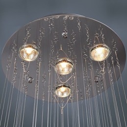Ljuskrona Lyxig Modern Crystal 4 Lampor