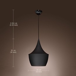 Pendellampa Retro Vintage Tom Dixon Design Svart