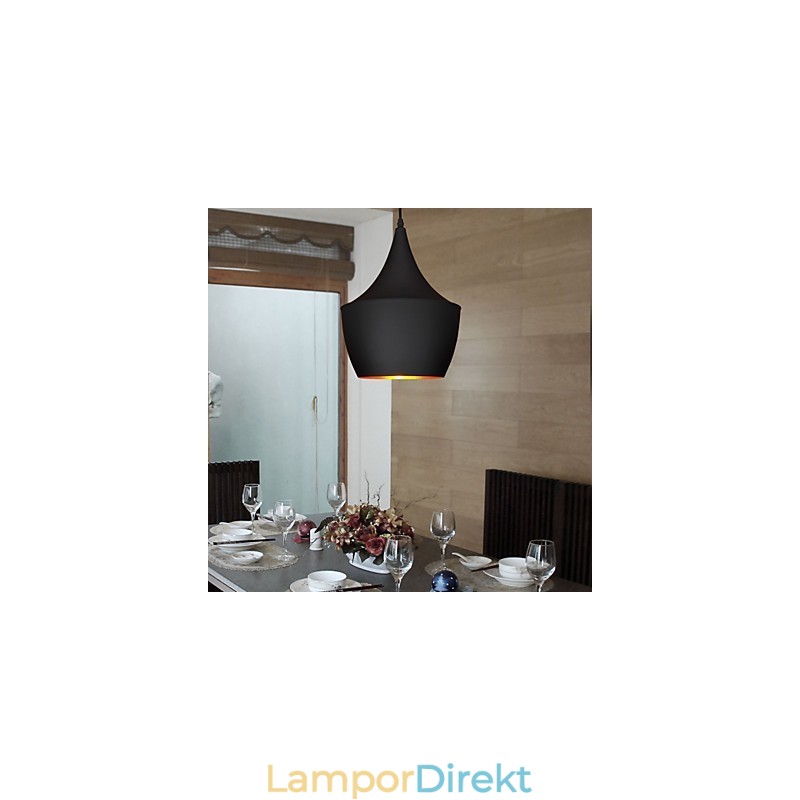 Pendellampa Retro Vintage Tom Dixon Design Svart