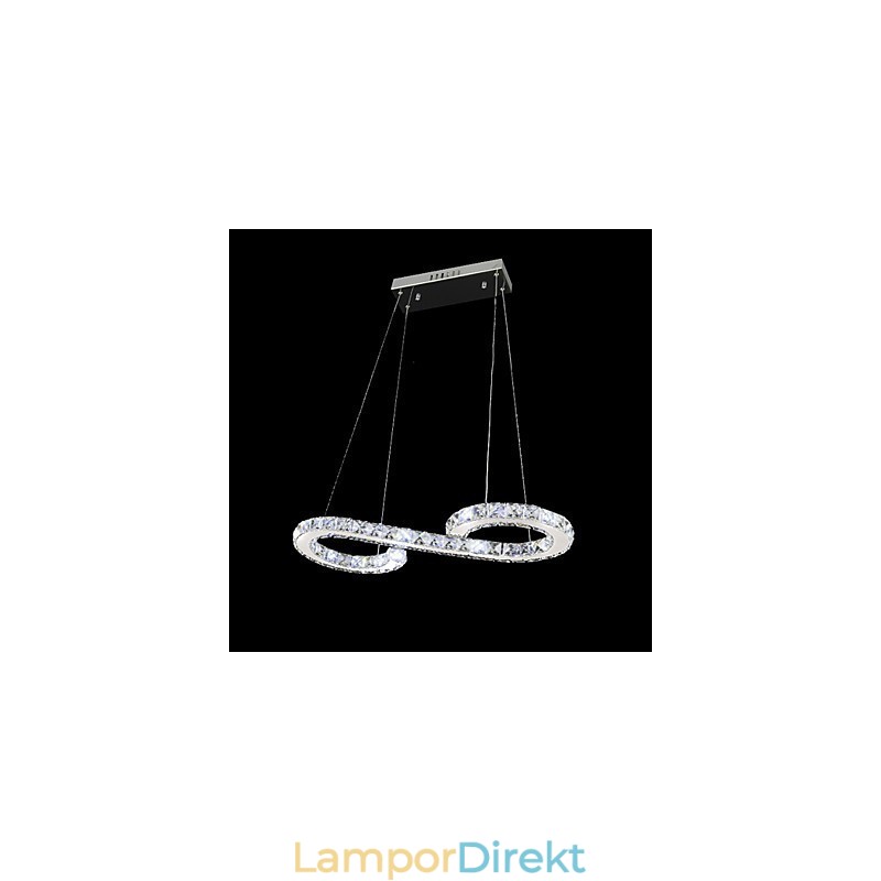 Modern Och Modern Kristallkrom Metall Taklampa