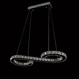 Modern Och Modern Kristallkrom Metall Taklampa