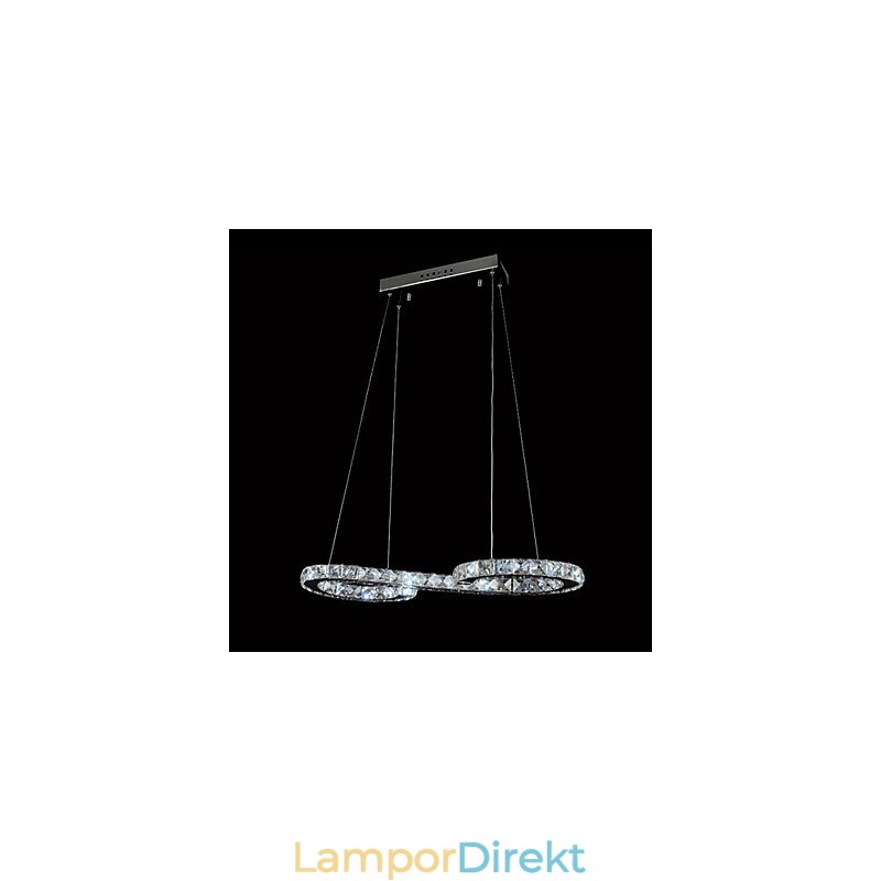 Modern Och Modern Kristallkrom Metall Taklampa