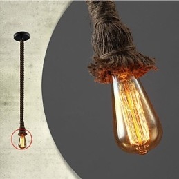 1 Lätt Diy Art Hamp Rope Light Creative Hamp Rope Chandelier
