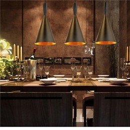 Pendellampa Retro Vintage Tom Dixon Design Svart Vit C Typ Cafe Pendellampor