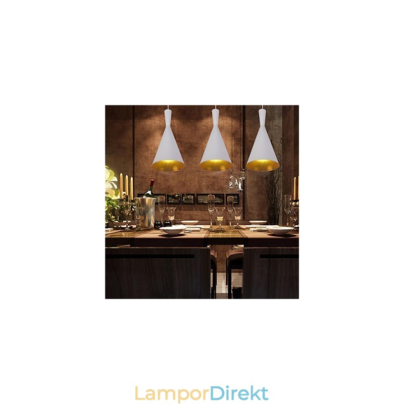 Pendellampa Retro Vintage Tom Dixon Design Svart Vit C Typ Cafe Pendellampor