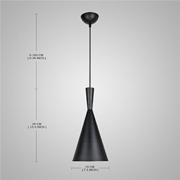 Pendellampa Retro Vintage Tom Dixon Design Svart Vit C Typ Cafe Pendellampor