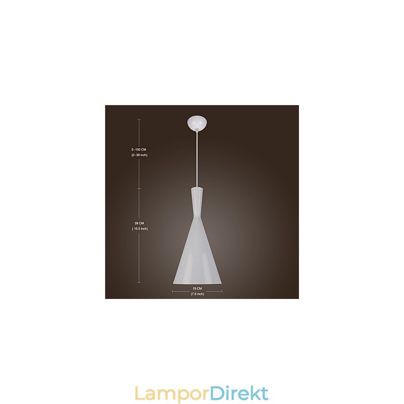Pendellampa Retro Vintage Tom Dixon Design Svart Vit C Typ Cafe Pendellampor