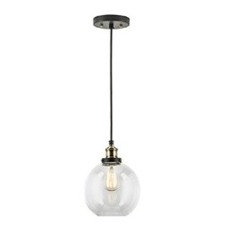 Industriell Factory Pendel Lampa Antik Mässing En Ljus Armatur Glas Skärm Cafe Pendellampa
