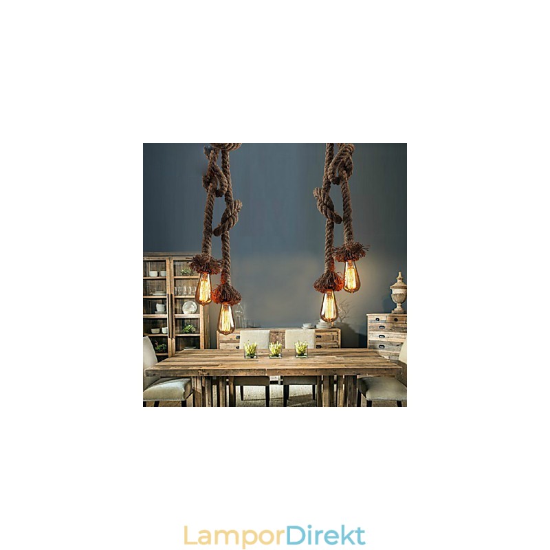 Pendant Lights 2 Lights Industriell Vindrestaurering Av Antika Sätt Är Cafédiskens Kreativa Droppljus