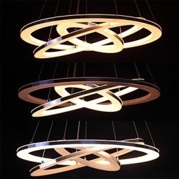 Modern Pendellampa 3 Ringar Pendellampa Akryl